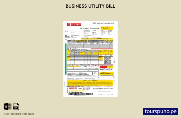 lista para imprimir plantilla de factura comercial de servicios públicos de elec